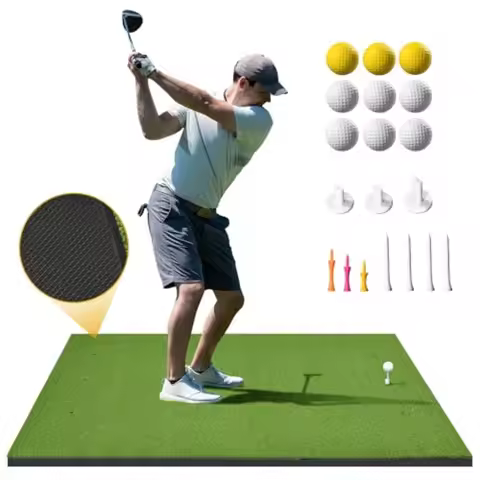 5x4ft Thickened Artificial Turf Golf Hitting Mat with 21mm 31mm 36mm Depth for Indoor Outdoor Backya