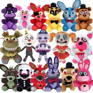 Ready Stock 25cm FNAF Nightmare Freddy Bear Foxy Bonnie Plush Toys Five Nights at Freddy's Toy Soft 