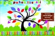 hiasan dinding kelas pohon literasi ukuran 2meterx1meter plus perekat (ready)bisa request tulisan