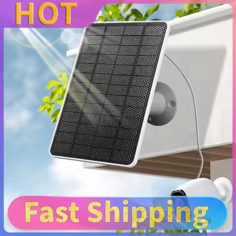 10W Solar Panel with Charging Cable Monocrystalline Solar Panel Charger IP65 Waterproof for Arlo Ult