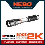 Nebo SLYDE KING 2K 2000 Lumen Rechargeable Flashlight and 500 Lumen Work Light
