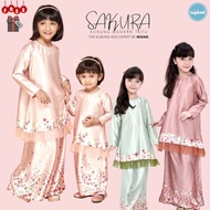 Sakura Kurung Moden Baju Raya Kanak Perempuan WIDAD Kids Budak Viral Kebaya Anak Peplum Dress Kebaya