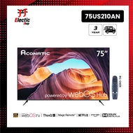 Aconatic ทีวี 75 นิ้ว LED 4K HDR WebOS Hub TV (Wee 2.0) รุ่น 75US210AN Smart TV สมาร์ททีวี ระบบปฏิบั