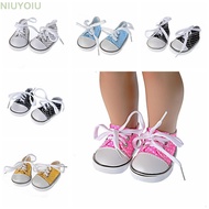 NIUYOIU 7cm Wave point Shoes Toys Mini Handmade Canvas Shoes