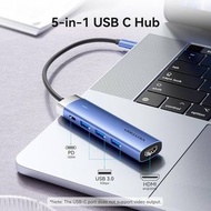 Vention 5-in-1 USB-C 擴充底座 VENTION USB C Hub - 5-in-1 USB C Dock with 100W PD, 4K HDMI, 3 USB-A 5Gbps