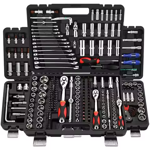 216pcs Ratchet Torque Wrench Set Combination Socket Wrench Spanner Tools In A Box OEM Customizable S