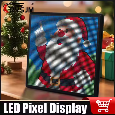 16X16 32X32 64X64 RGB LED Pixel Display Panel Lamp APP Control Programmable Art Light Creative Scree