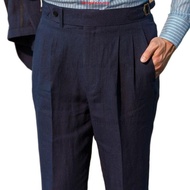 【Available】Vintage Gurkha Pants Men England Style High Waist Smart Casual Straight Trousers  Winter 