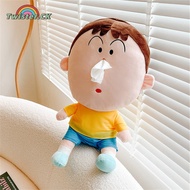 Twister.CK 45cm ボーちゃんBoochan Plush Doll Tissue Box Stuffed Toy Crayon Shin Chan Cute Cartoon Funny T