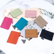 Multifunctional ultra-thin zipper coin purse for women, 2-in-1 card holder & compact coin wallet