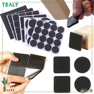 TEALY 1/4/9/16PCS Floor Protectors Black Foam Square Round Scratch Proof Table Feet Covers