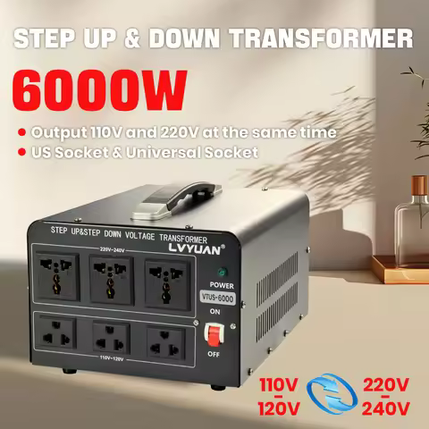 Lvyuan Voltage Converter Transformer 700VA/3500VA/6000VA Heavy Duty Step Up/Down Transformer with US