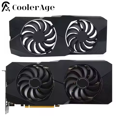 95MM T129215SU RX5600XT RX5700XT Video Card Fan with Case For ASUS Dual Radeon RX 5600 5700 XT EVOGr