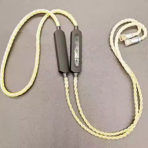 QCC5181 Bluetooth 5.4 Wireless Headphone Upgrade Cable 8 Strands Gold Silver Plated Copper Wire Supp