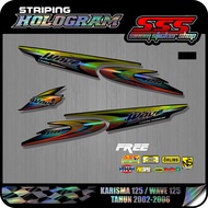 Sticker Striping Hologram Honda Karisma 125 Wave Thailand