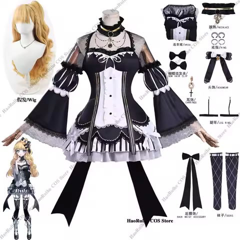 Saeki Miria Mahou Shoujo No Majo Saiban Cosplay Outfit Kawaii Goth Lolita Jirai Kei Princess Dress W