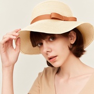 【NEW EXPRESS 】 OhSunny Fashion Elegant Women Straw Hat UV Protection Wavy Edge Wide Brim Adjustable