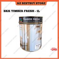 SKK Timber Fresh Wood Varnish 1 Liter ; Shellac Wood Stain Syelek Kayu Berkilat Cat Kayu Timber Coating Cat Pintu Kayu Varnish for Wood