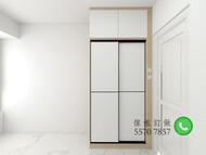 📂🗂📅細睡房設計床架	實木衣櫃經濟型訂造衣櫃地台床訂做打櫃窗台床Kabinet tersendiri