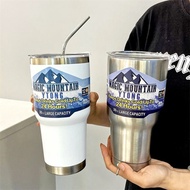 【1+1】Double vacuum 304 stainless steel tumbler cold storage cup cooler portable ice cup large capacity 900ml