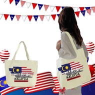 HOT Beg Tote Hari Kebangsaan Malaysia Bercetak Beg Hari Kemerdekaan Malaysia Beg Tote Bendera Malays