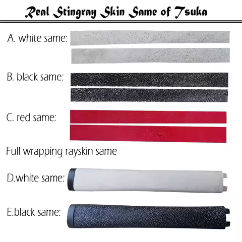 Genuine Same Rayskin, Japanese Sword Tsuka, Wood Handle, Stingray Skin,Samurai Sword Accessories, Co