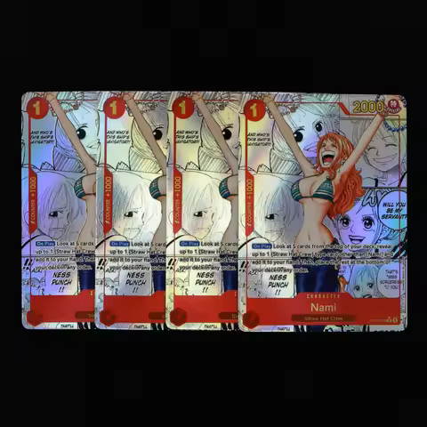 OP01-016 Nami One Piece TCG OPCG English Nami Manga Card Premium Booster 1 Cost Red Nami Manga Textu