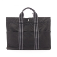 【二手】愛馬仕 HERMES 托特包 Fourre-Tout MM 100755M 黑色帆布 Fourre-Tout 托特包 MM 黑色 女士二手 B