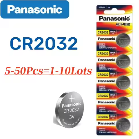 5-50pcs Orginal PANASONIC CR2032 CR 2032 3V Lithium Battery DL2032 ECR2032 GPCR2032 For Watch Calcul