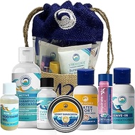 Stream2Sea Conscious Explorer Natural Body & Hair Care Gift Set, 1oz Travel Size Shampoo, Conditione