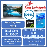 [BRAND NEW] DELL Inspiron 15 3511 15.6-inch FHD | i5-1135G7 | 8GB RAM | 512GB SSD | GeForce(R) MX350 2GB DDR5 | WIN 11 HOME | 1 YEARS DELL WARRANTY