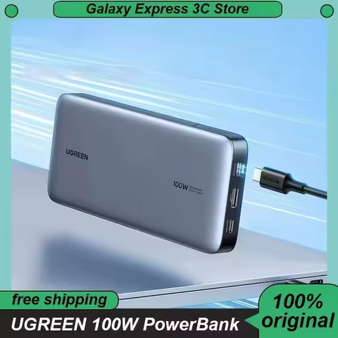 UGREEN 100W High Power PowerBank 20000mAh Large Capacity Fast Charging Mobile Power Bank for Laptop 