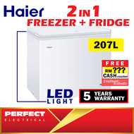 Haier BD-248HMC 207L Convertible Chest Freezer 2 in 1 Dual Fridge Freezing Mode(100 Hours Cooling Retention) (Replace Old Model BD-248HP)