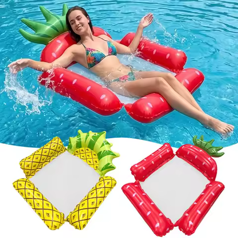 Foldable Fruits Floating Water Hammock Lounger Water Toys Inflatable Floating Bed Chair Summer Swimm