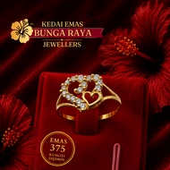 BRJ Cincin Batu Emas 375 Original | Ready Stock | Cincin Tunang & Nikah Wanita