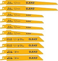 ELEAD 10-Piece Reciprocating Saw Blades Set