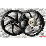 Enkei Sport Rim 6 Batang Hitam LC135 V1-V7 (Front 1.4, Rear 1.6) Free Tube Kepala