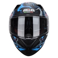 GILLE GTS V1 ARMOR MATTE BLUE FULL FACE DUAL VISOR HELMET