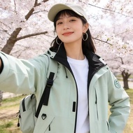 Outdoor Three-in-One Windproof Waterproof Jacket Women Down Jacket Jacket Top Autumn Winter Hiking H