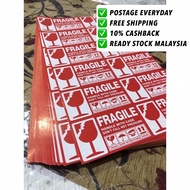 [DAILY SHIPPING] Fragile Sticker (MIN. ORDER 10) Stiker Murah Mudah Pecah Ready Stock 9cm x 5cm Borong Wholesale