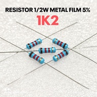 (10 PCS) RESISTOR 1/2W 1/2W 1K2 1.2K KILO MF 5% ROHS