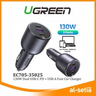 UGREEN EC705 FAST CAR CHARER 130W | USB-C PD + USB-A  | 130W/ PD 3.0+QC 4.0/ SUPPORT SAMSUNG 45W/HUA