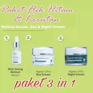Amura Paket Pencerah & Perlindungan Kulit 3 in 1 - Serum Retinol & Krim Siang Malam