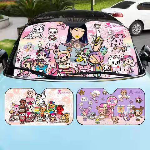 Japan Anime Tokidoki Windshield Car Sunshade Funny Animal Windshield Sun Shade Window Cars Folding R