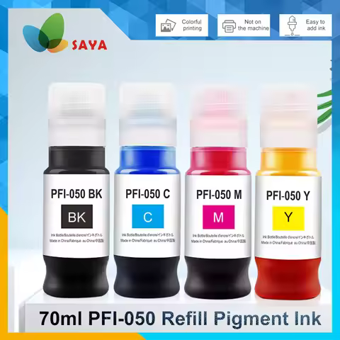 Saya PFI-050 Ink PFI050 Refill Pigment Ink for Canon TC-20 TC-20M Printer PFI 050 Pigment Ink PFI-81