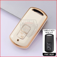[CÓ DÂY MÓC KHÓA LOGO HONDA] Ốp Chìa Khóa Xe Máy Honda Air Blade Lead Vario Vision Chìa Khóa 2 Nút 2