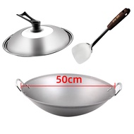 Round Bottom Diameter 36CM Iron Pan or 50CM Wok Suitable for Concave Stove Gas Stove Concave Inducti