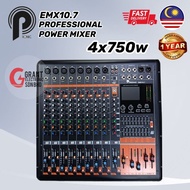 PRONIC Ampaudio EMX10.7 10Channel PROFESSIONAL POWER MIXER 4x750W