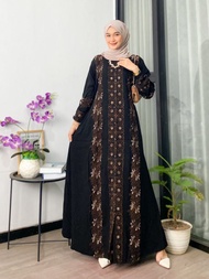 gamis twill ori pekalongan motif pandora saku kanan cap malaman