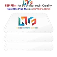 FEP Film sheet for Creality resin Halot-One Plus 3d printer size 216*158*0.15mm